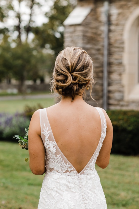 Back of Bride Wearing Wedding Gown Called Greenley by Maggie Sottero