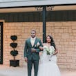 Real Bride in Ruched Tulled Mermaid Wedding Dress with Beaded Lace Motifs Called Georgia by Rebecca Ingram