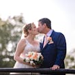 Bride In Sequin V-Neck Verina Sottero and Midgley With Groom