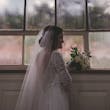 Bride Wearing Long Sleeve Lace Form Fitting Wedding Dress Tina Dawn By Rebecca Ingram