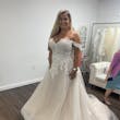 Bride Wearing Off The Shoulder Aline Vanessa By Rebecca Ingram