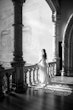 Bride wearing Cecilia by Rebecca Ingram on a balcony