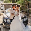 Bride Wearing Aline Wedding Dress Called Nerida By Sottero And Midgley With Groom