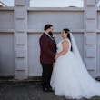 Bride In V-neck Ballgown Fatima Maggie Sottero With Groom
