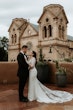 Groom With Bride Wearing Elegant Sleeved Wedding Dress Cambridge Dawn By Sottero And Midgley