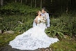 Bride In Lace Fit-And-Flare Wedding Dress Called Giana By Maggie Sottero With Groom