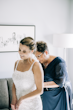 Bride Wearing Nature Lace Wedding Dress Called Albany By Maggie Sottero Getting Dressed