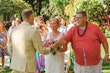 Real Bride in Boho Oversized Floral Lace Wedding Dress with Deep V-Neckline and Pearl Buttons Called Burke by Maggie Sottero