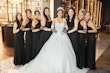 Bride Wearing Princess Ballgown Called Elton By Sottero And Midgley With Her Bridesmaids