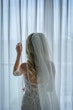 Bride Wearing Sheath Crepe Wedding Dress Cambridge By Sottero And Midgley