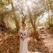 Bride Wearing Cold Shoulder Crepe Wedding Dress Bracken Lynette By Sottero And Midgley