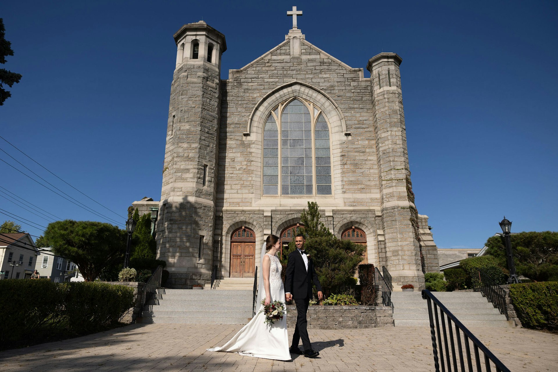 Groom With Bride Wearing Audrina By Maggie Sottero