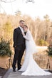 Bride Wearing Boho Sleeved Wedding Dress Called Drita By Maggie Sottero With Groom