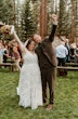 Bride Wearing Lace Wedding Dress Called Ladonna By Maggie Sottero With Groom