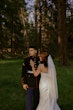 Bride wearing Hilo by Maggie Sottero with her husband