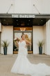 Bride Wearing Ethereal Beaded Mermaid Bridal Dress Geddes By Maggie Sottero 