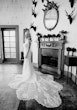 Bride Wearing Beaded Lace Wedding Dress Called Franklynn By Maggie Sottero