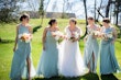Bride Wearing Beaded Lace A-Line Wedding Dress With Flutter Sleeves Paige By Maggie Sottero