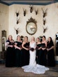 Bride Wearing Beaded Lace Wedding Dress Called Franklynn By Maggie Sottero With Bridesmaids