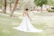 Bride Wearing Relaxed Boho A-Line Wedding Dress Charlene By Maggie Sottero