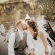 Bride In Beaded Mermaid Geddes Maggie Sottero With Groom