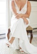 Bride In Crepe Wedding Dress Called Carmen By Rebecca Ingram 