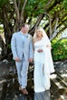 Bride wearing Saratoga by Maggie Sottero with her husband