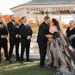 Bride Wearing Black Ballgown Norvinia By Sottero And Midgley