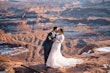 Real Bride in Lace A-Line Wedding Dress with Sheer Beaded Bodice Called Tuscany Lane by Maggie Sottero