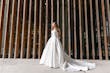 Bride Wearing Simple Ballgown Wedding Dress Called Fortune By Maggie Sottero