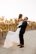 Groom With Bride Wearing Sexy Crepe Sheath Wedding Dress Cambridge By Sottero And Midgley