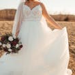 Bride In Tulle A-Line Wedding Dress Called Lorraine Lane Marie By Rebecca Ingram
