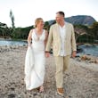 Real Bride in Boho Oversized Floral Lace Wedding Dress with Deep V-Neckline and Pearl Buttons Called Burke by Maggie Sottero