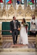 Real Bride in Romantic Cap-Sleeve Chiffon Wedding Gown with Sweetheart Neckline Called June by Maggie Sottero