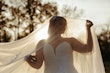 Bride Wearing Lace Mermaid Wedding Gown Called Toccara By Maggie Sottero With A Veil