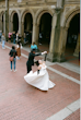 Bride Wearing Simple Aline Wedding Dress Called Selena By Maggie Sottero Dancing With Groom