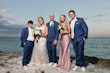 Family with Bride in Lovely Plus Size Fit-and-Flare Tulle Wedding Dress with Delicate Lace Motifs Accented with Beading Called Glorietta Lynette by Maggie Sottero