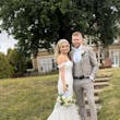 Bride In 3D Lace Fit-and-Flare Ryker Sottero Midgley With Groom
