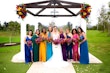 Bride In Floral A-line Laramie Sottero Midgley With Bridesmaids