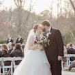 Real Bride In Ruffled Wedding Dress Called Fatima By Maggie Sottero With Groom During Ceremony