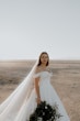 Kyrie Simple Ballgown Wedding Dress with Elegant Overskirt