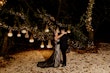 Bride In Art Deco Black Elaine By Maggie Sottero With Groom