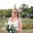 Bride Wearing Sultry Lace Cap Sleeve Wedding Dress Chauncey By Sottero And Midgley