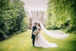 Real Bride in Floral Lace A-Line Wedding Dress with Beaded V-Neckline Called Sasha by Maggie Sottero