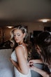 Bride Wearing Beaded Fit-n-flare Wedding Dress Called Jonah Lane By Sottero And Midgley Getting Dressed