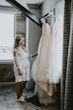 Bride With Lace A-Line Wedding Dress Called Hattie Lane By Rebecca Ingram