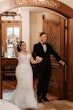 Groom With Bride Wearing Elegant Sleeved Wedding Dress Cambridge Dawn By Sottero And Midgley