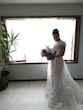 Bride In Modest A-line Courtney Leigh Rebecca Ingram