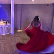 Bride Wearing Red Aline Wedding Dress Called Scarlet By Maggie Sottero Dancing At The Reception