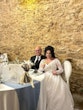 Bride Wearing Glam Long Sleeve Wedding Dress Called Seneca By Sottero And Midgley With Groom